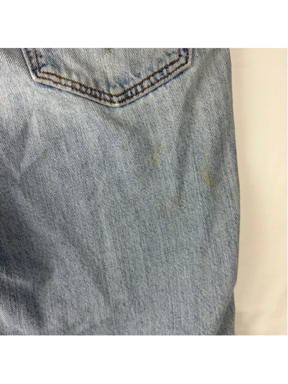 Levi's 505 Denim Short W33 Light Wash Distressed Cutoff Jort Grunge Mens Red Tab